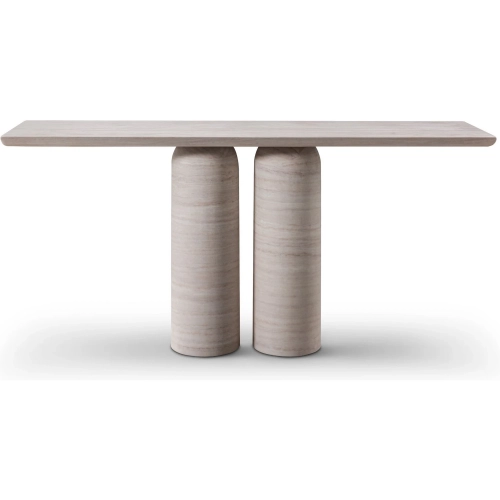 Rocca Console Table in Beige Travertine