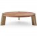 Mimeo 55" Round Coffee Table in Walnut Veneer & Brushed Brass
