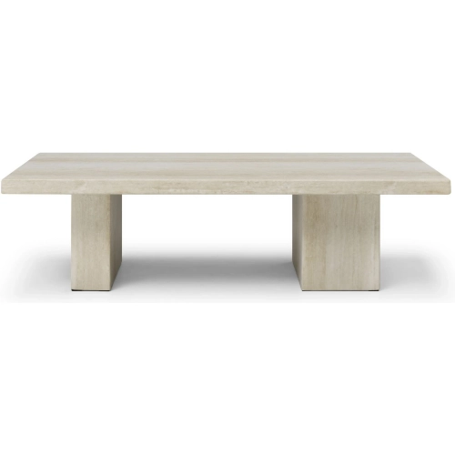 Travia Coffee Table in Beige Travertine