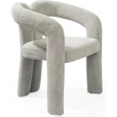 Mirage Dining Arm Chair in Dark Grey Boucle Fabric