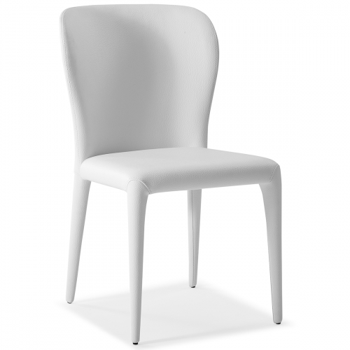 Hazel Dining Chair in White Leatherette (Set of 2)