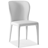 Hazel Dining Chair in White Leatherette (Set of 2)