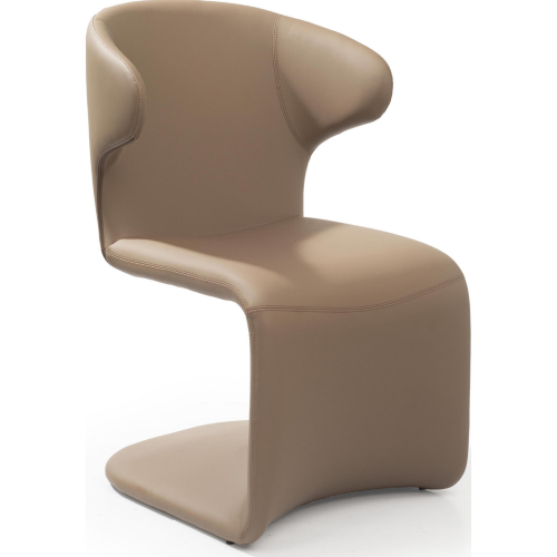 Elena Dining Chair in Light Coffee Brown Leatherette