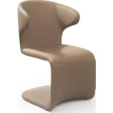 Elena Dining Chair in Light Coffee Brown Leatherette