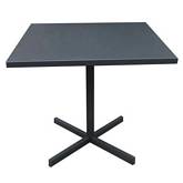 Belle Indoor Outdoor 32" Square Folding Dining Table in Grey Steel