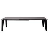 Theo 71" Extension Dining Table in Glass, Ceramic & Black Wood