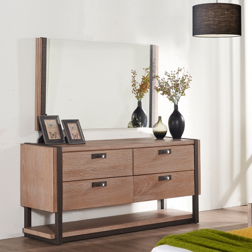 Richmond Mirror in Natural Paulownia