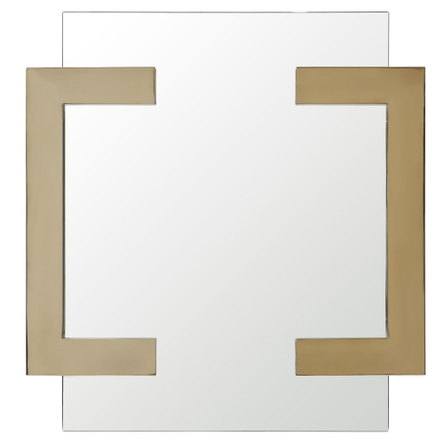 Sumo Square Mirror with Polished Gold Stainless Steel Frame