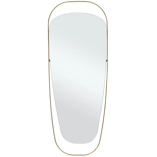 Matilda Oval Wall Mirror in Gold Polished Stainless Steel