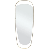Matilda Oval Wall Mirror in Gold Polished Stainless Steel