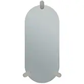 Anaconda Oval Mirror in Silver Glass & Brushed Nickel