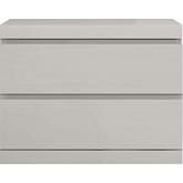 Anna 24" Nightstand in High Gloss Light Grey Finish (Set of 2)