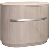 Waves Nightstand in High Gloss Beige (Set of 2)