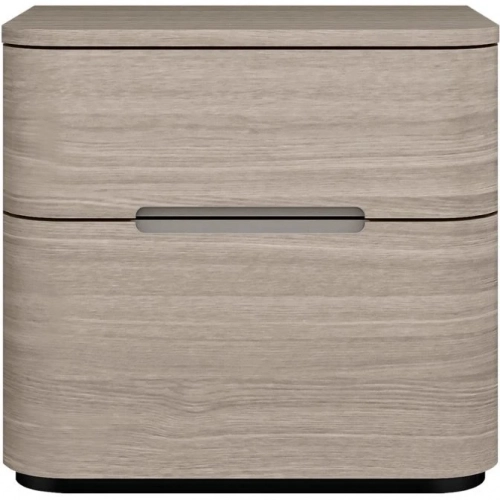 Vera 2 Drawer Nightstand in Beige White Oak Finish (Set of 2)