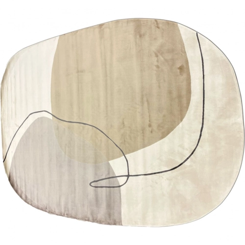 Emilia Abstract Shape Area Rug in Multicolor Poly