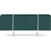 Struttura Buffet in High Gloss Dark Green & Polished Stainless Steel
