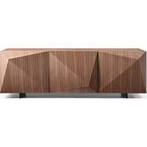 Geneva Buffet in Walnut Veneer Finish & Black Powder Coated Metal