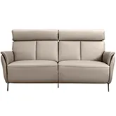 Beverly Power Recline Sofa in Light Grey Leather