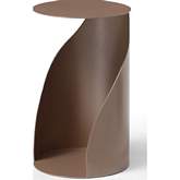 Willie 19"H Side Table in Gold Powder Coated Metal