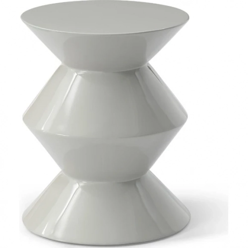 Joy Side Table in Gloss Beige Lacquer