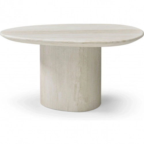 Petra Side Table in Beige Travertine
