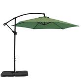 Aiden Outdoor Standing Umbrella in Green Fabric with Steel Stand