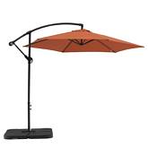 Aiden Outdoor Standing Umbrella in Orange Fabric with Steel Stand