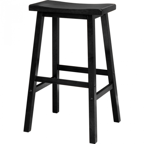 Saddle Seat 29" Black Bar Stool (single) in Black