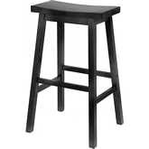 Saddle Seat 29" Black Bar Stool (single) in Black