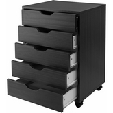 Halifax 5 Drawer Cabinet For Closet or Office in Black