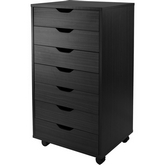 Halifax 7 Drawer Cabinet For Closet or Office in Black