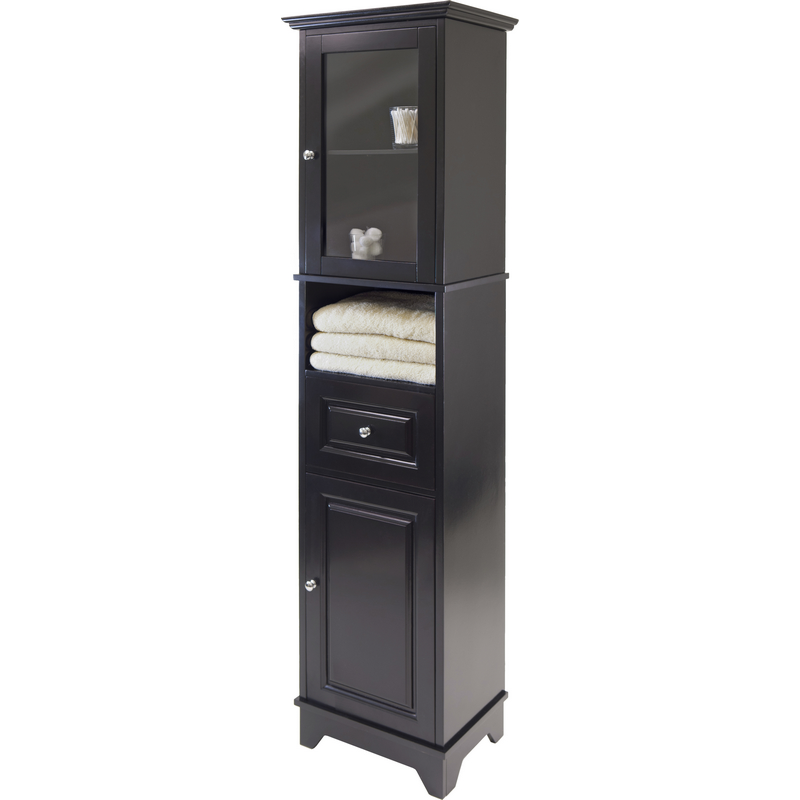 Winsome Alps Tall Cabinet with Glass Door and Drawer - Thumbnail 3