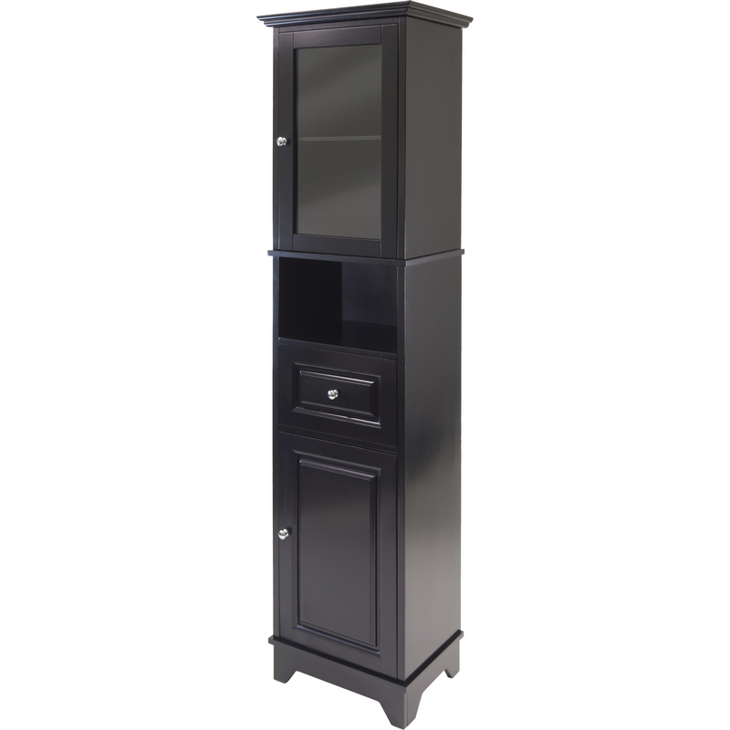 Winsome Alps Tall Cabinet with Glass Door and Drawer - Thumbnail 5