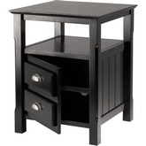 Timber Nightstand in Black