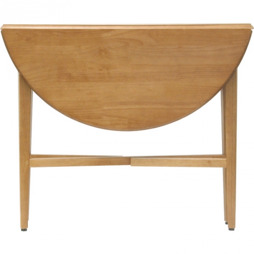 Hannah Round 42" Double Drop Leaf Gate Leg Table in Light Oak