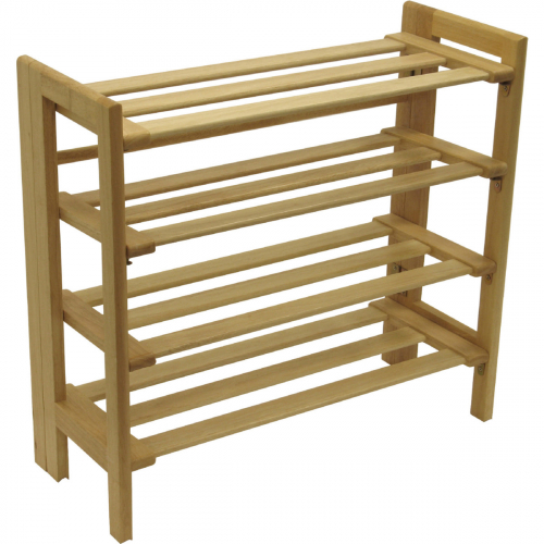 Shoe Rack 4 Tier in Natural (stackable)