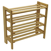 Shoe Rack 4 Tier in Natural (stackable)
