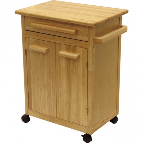Kitchen Cart with One Drawer Cabinet in Beech