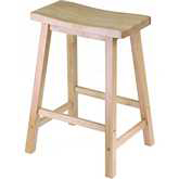 Saddle Seat 24" Bar Stool (single) in Beech