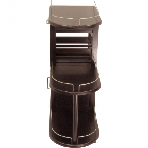 Entertainment Beverage Cart with Cabinet & Drawer in Dark Espresso