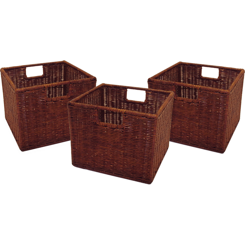 Set of 3 Winsome Wood 92310 Wired Baskets 