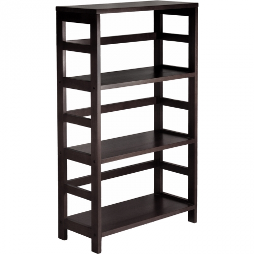 Leo Storage, Display or Book Shelf 3 Tier Wide in Dark Espresso