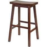 Saddle Seat 29" Bar Stool (single) in Antique Walnut