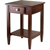 Richmond End Table w/ Tapered Leg in Antique Walnut