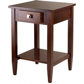 Richmond End Table with Tapered Leg in Antique Walnut