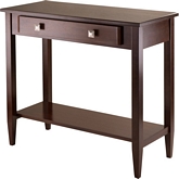 Richmond Console Hall Table Tapered Leg in Antique Walnut