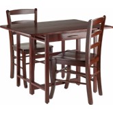 Taylor Drop Leaf Dining Table & 2 Ladder Back Dining Chairs in Walnut