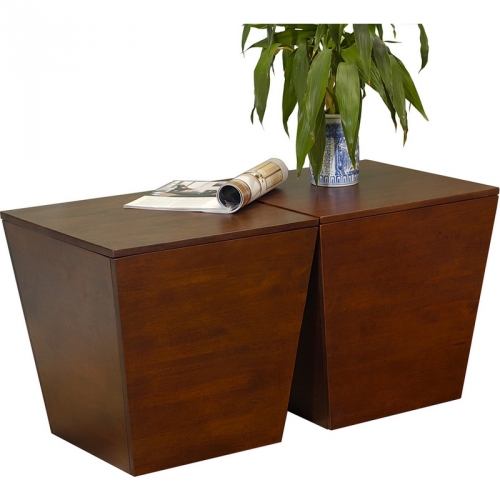 Mesa Storage Cube or End Table in Antique Walnut