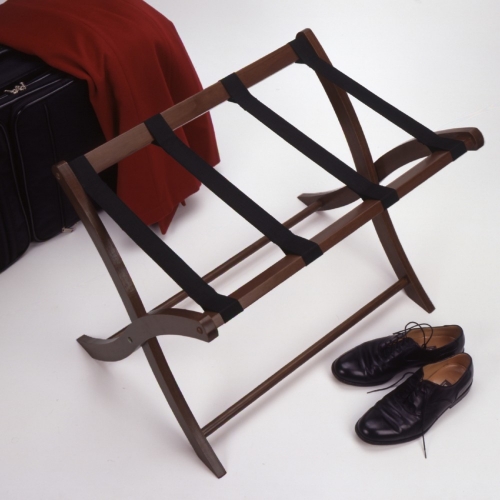Scarlett Luggage Rack in Walnut Finish Wood