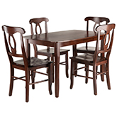Inglewood & Renaissance 5 Piece Dining Set in Walnut